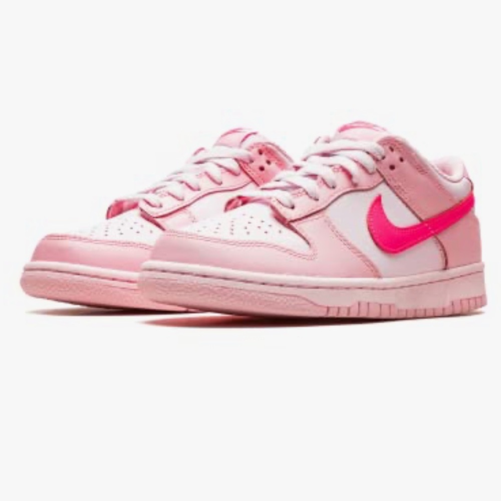 Nike Dunk Low TD Triple Pink Lace Up Girls Barbie Sneakers